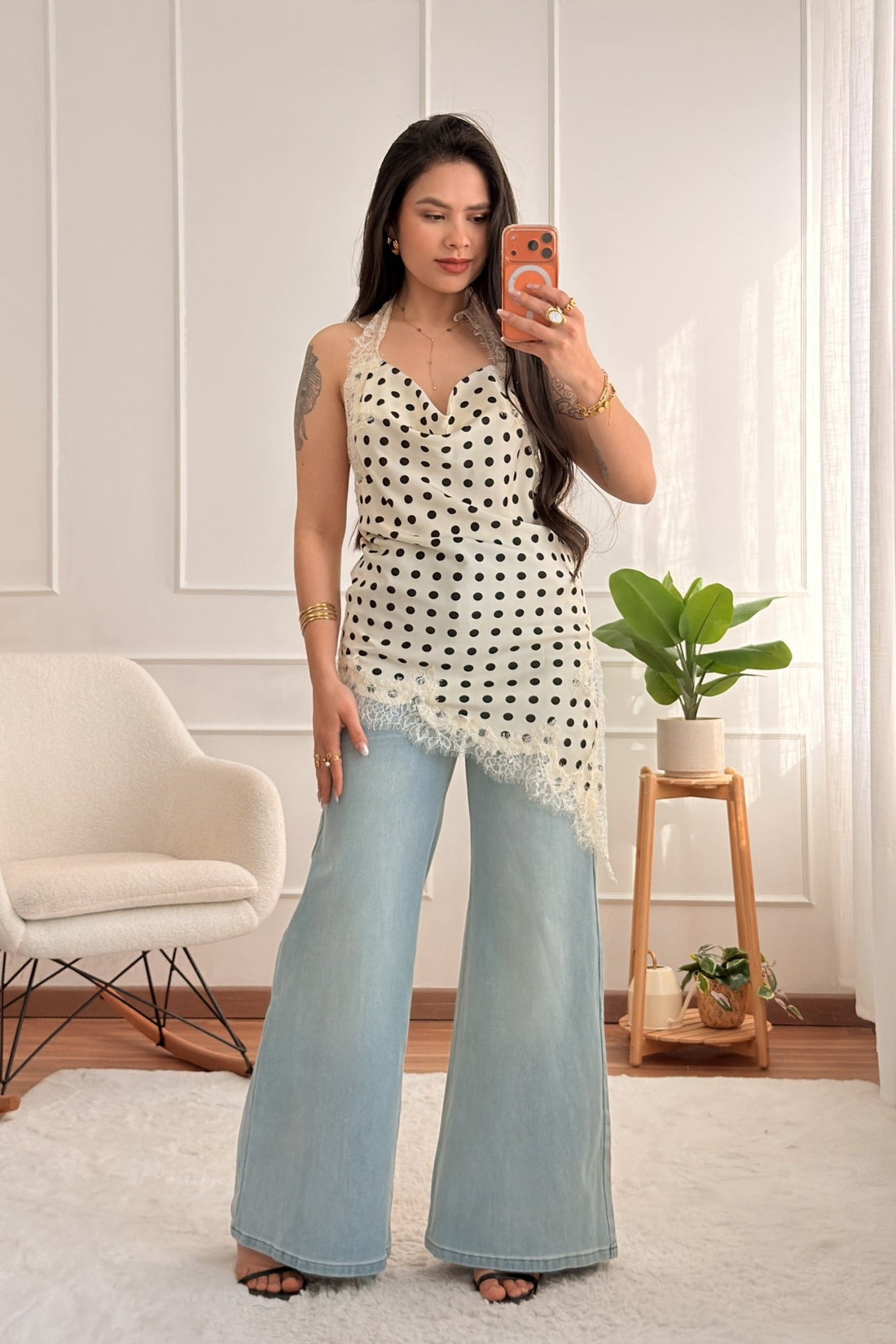 Top com Bolinhas e Renda QUEEN HEARTS - lavishiochicTOPDrole de copine Paris
