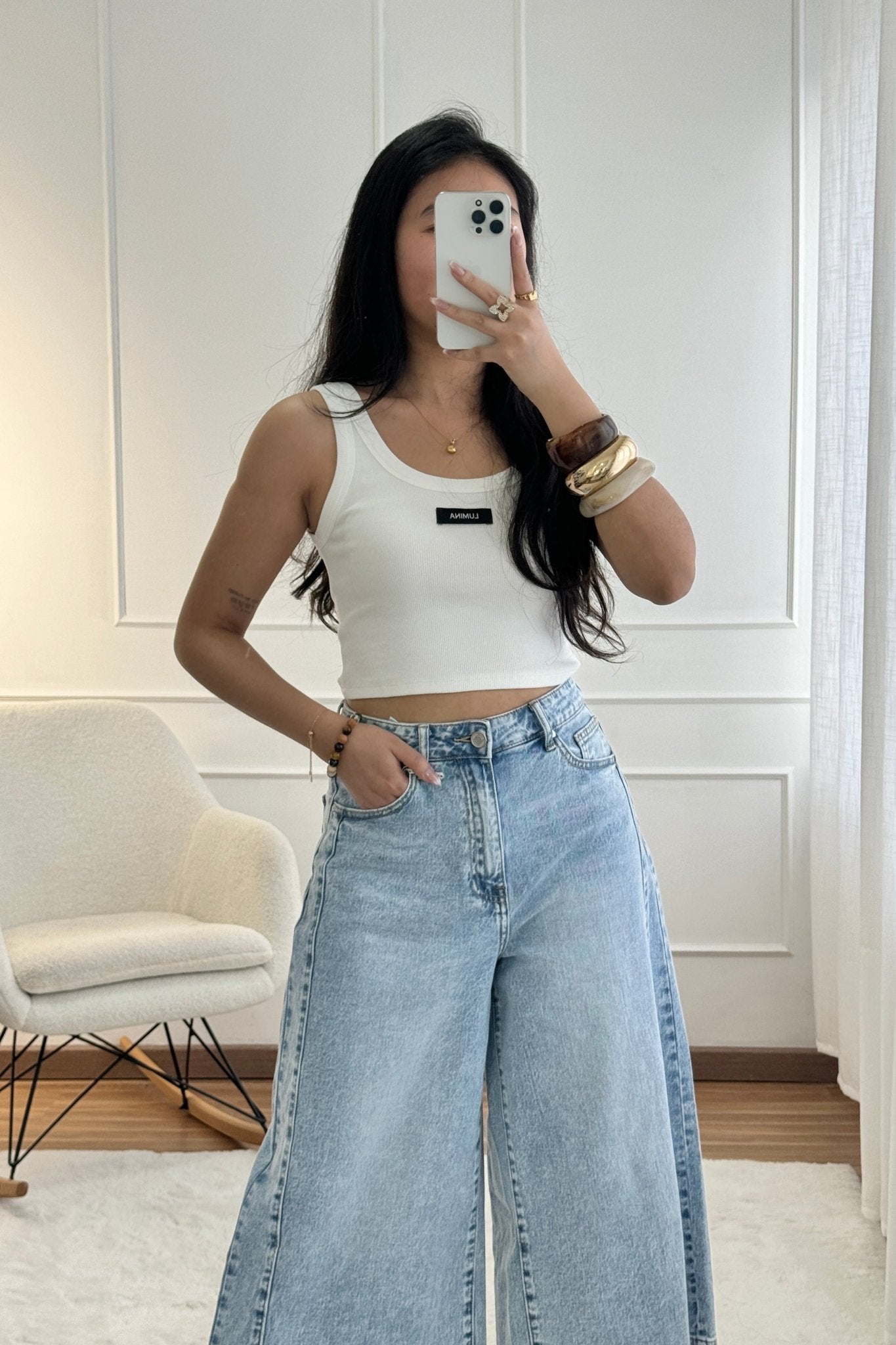 Top com logo LUMINA curto - lavishiochicTOPlumina