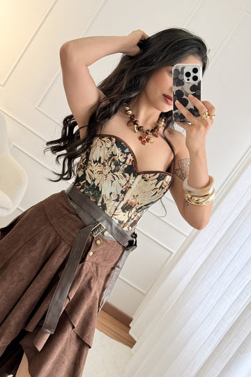 Top corset francês vintage MOCHY - lavishiochicTOPMochy