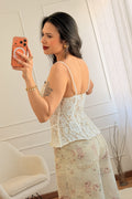Top Corset Rendado com Alças de Pérolas – FLAMMODE - lavishiochicTOPFlammode