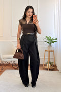 Top em malha com renda floral - lavishiochicTOPlavishiochic