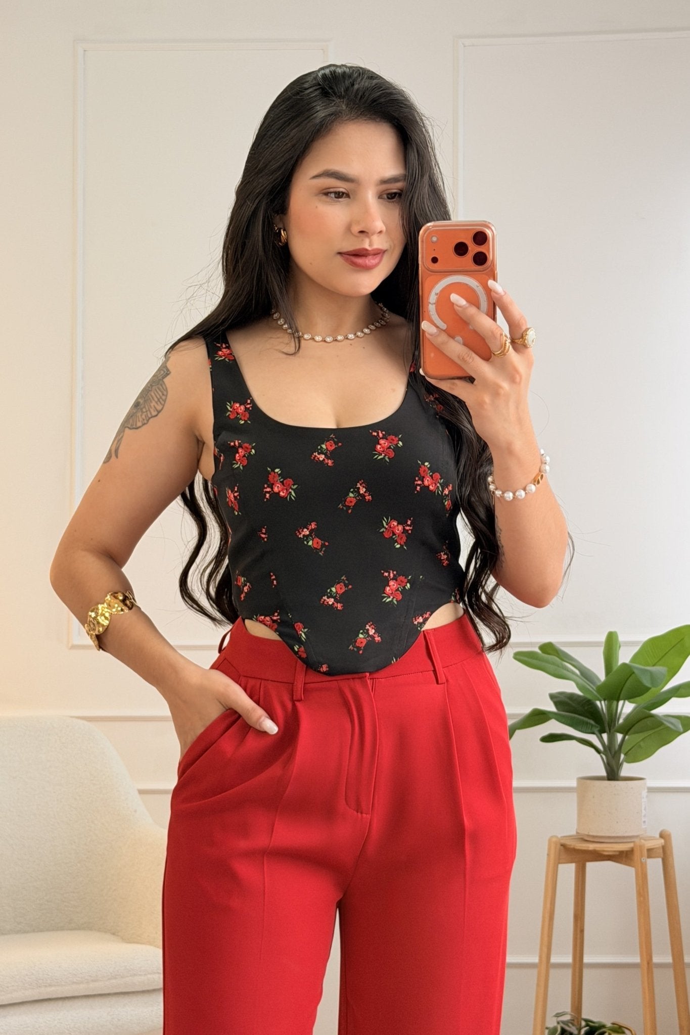 Top floral all-over LUMINA - lavishiochicTOPlumina