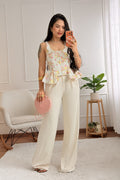 Top Floral com Babado LUMINA - lavishiochicTOPlumina