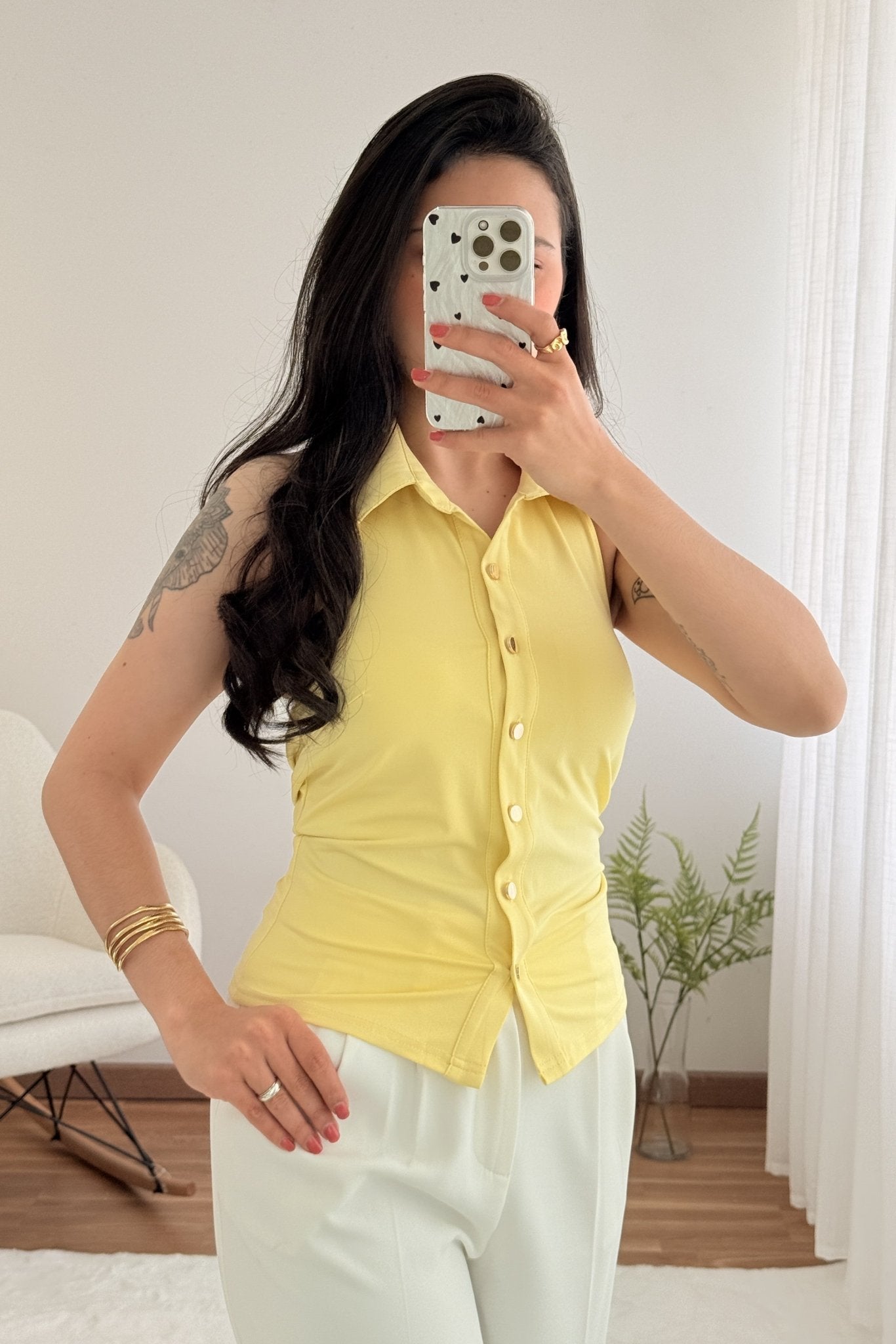 Top gola de lapela DROLE DE COPINE - lavishiochicTOPDrole de copine Paris