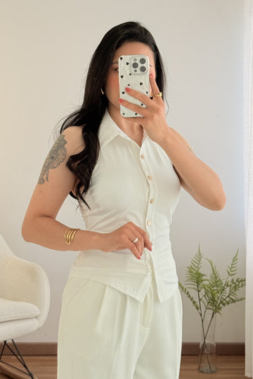 Top gola de lapela DROLE DE COPINE - lavishiochicTOPDrole de copine Paris