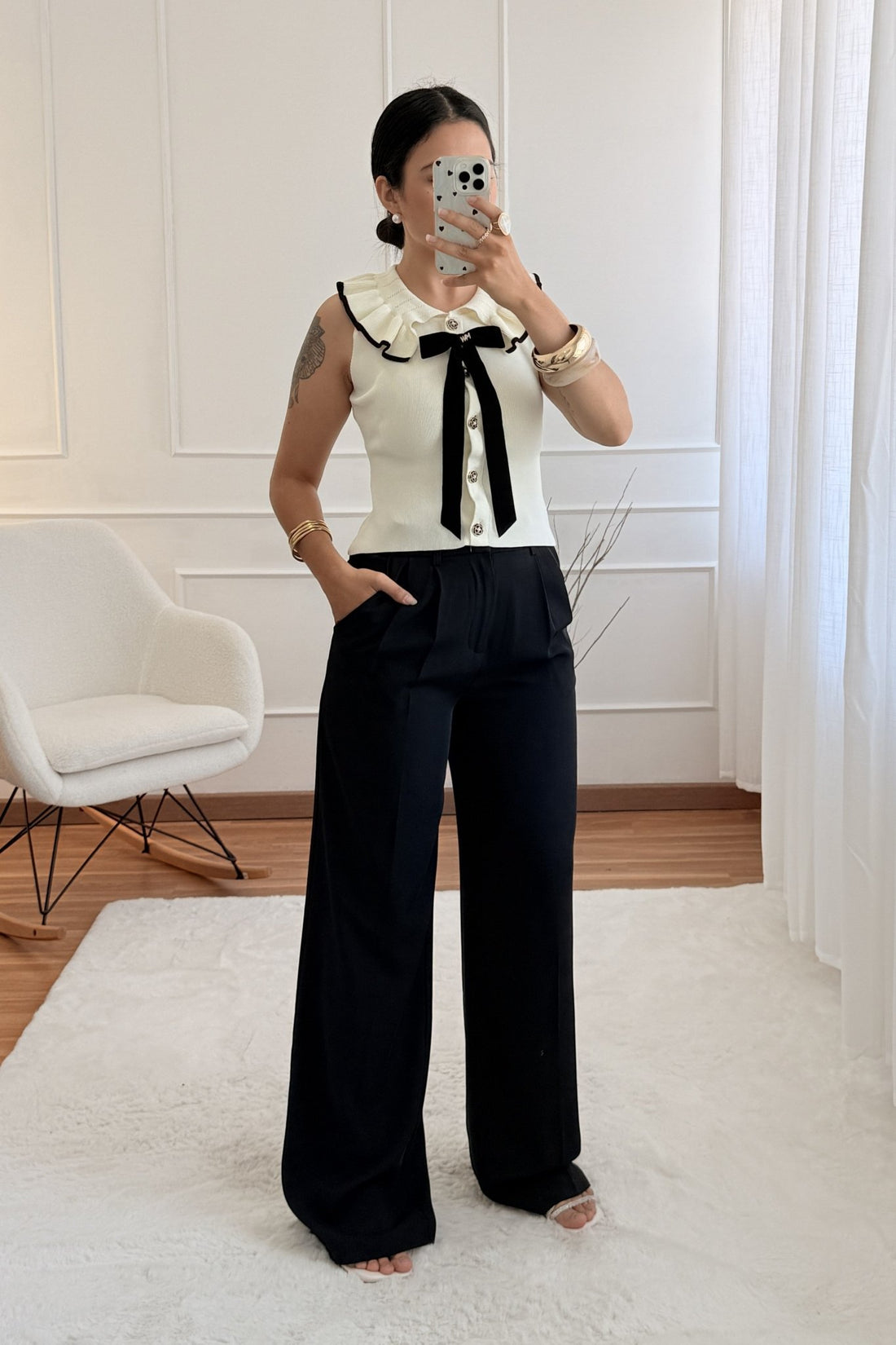 Top malha com gola plissada MOCHY - lavishiochicTOPMochy