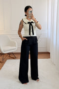 Top malha com gola plissada MOCHY - lavishiochicTOPMochy