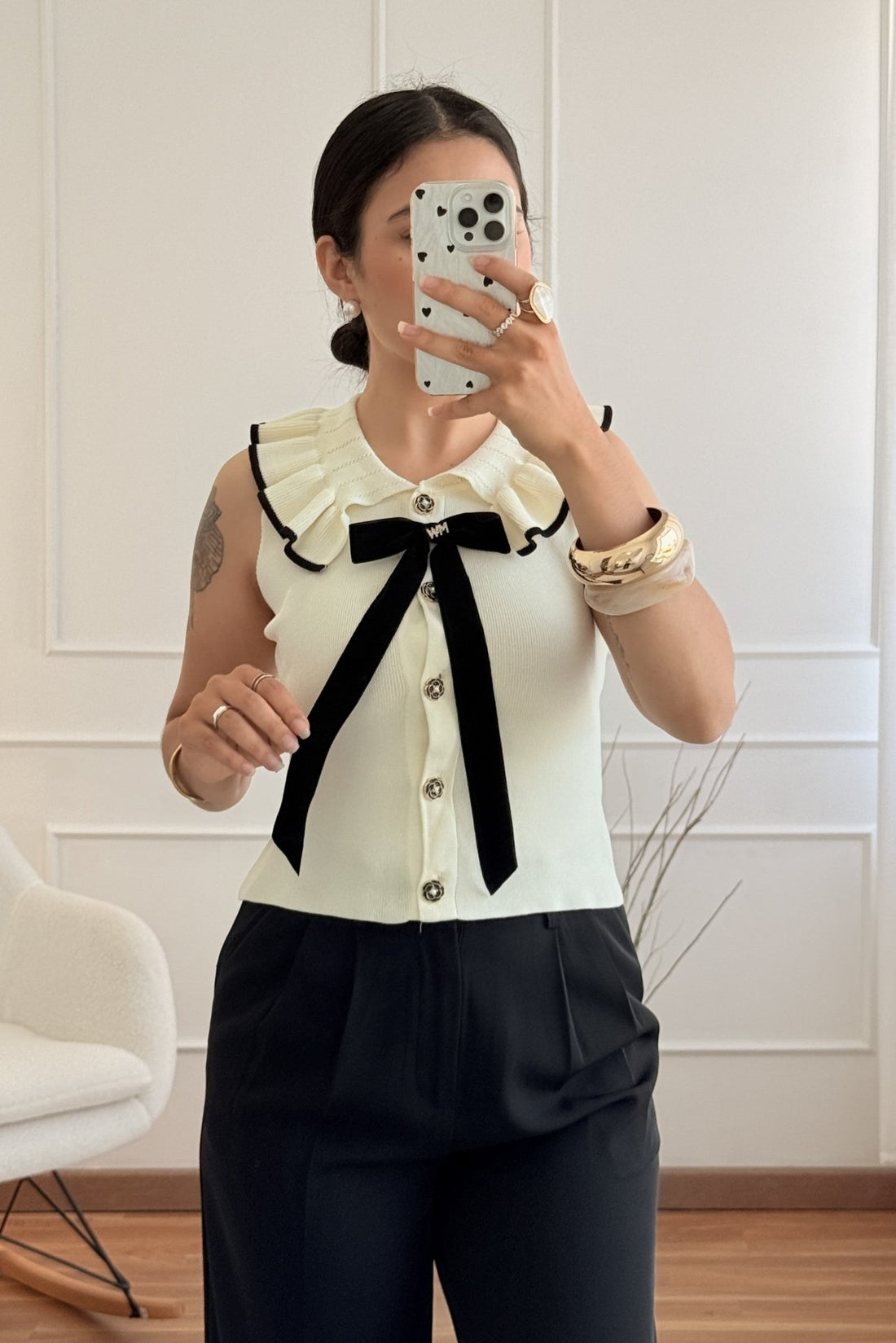 Top malha com gola plissada MOCHY - lavishiochicTOPMochy