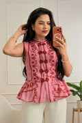 Top peplum 100% linho MOCHY - lavishiochicBlusaMochy