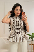 Top peplum 100% linho MOCHY - lavishiochicBlusaMochy