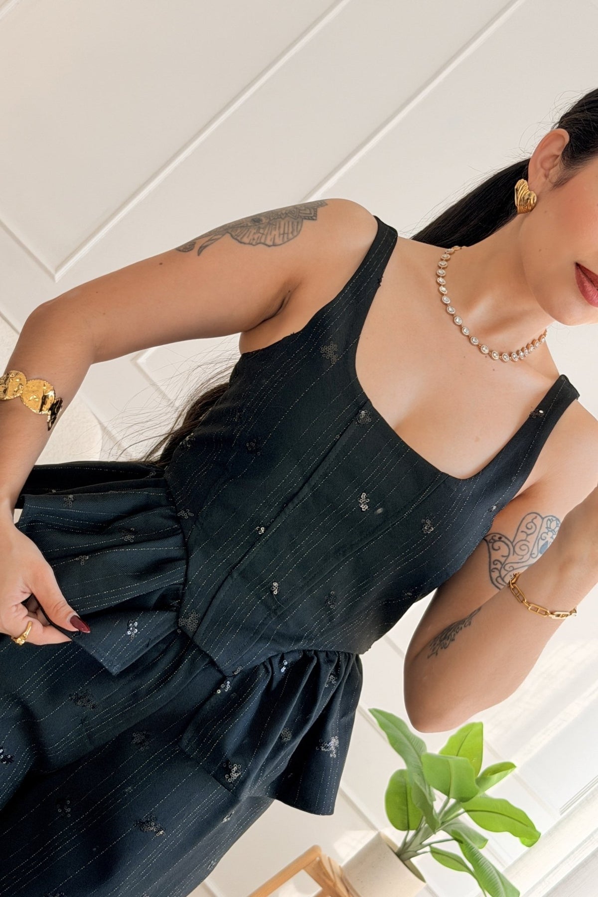 Top Peplum com Lantejoulas LUMINA - lavishiochicTOPlumina