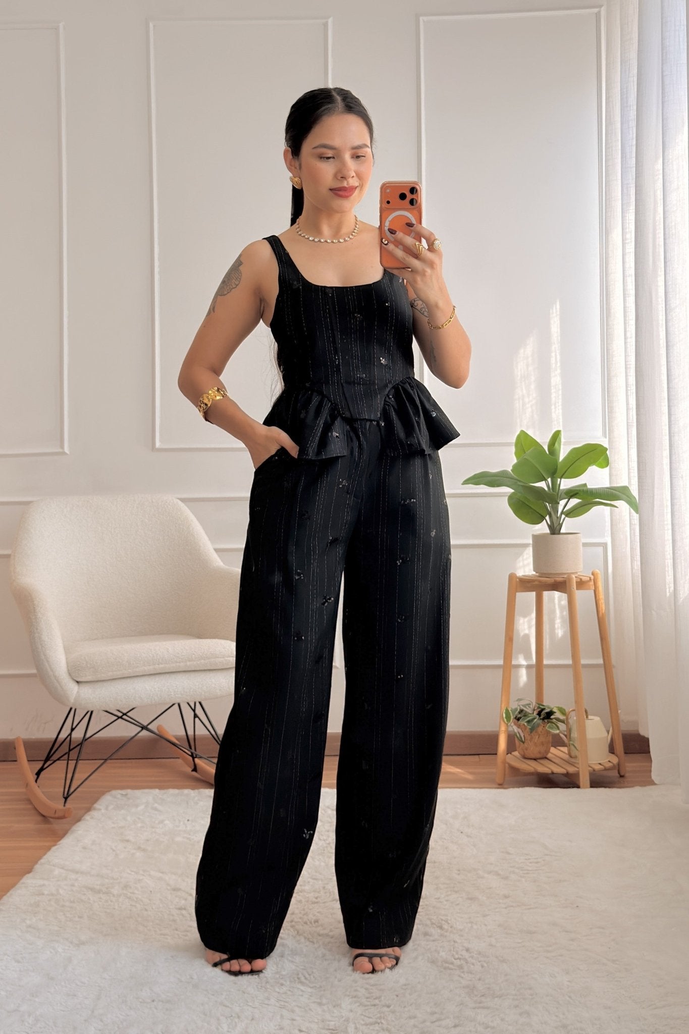 Top Peplum com Lantejoulas LUMINA - lavishiochicTOPlumina
