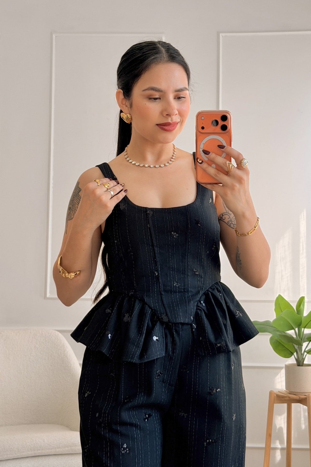 Top Peplum com Lantejoulas LUMINA - lavishiochicTOPlumina
