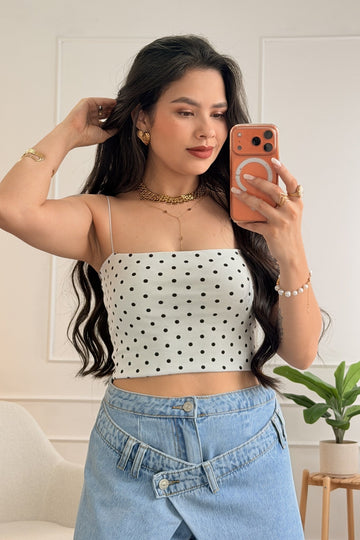 Top poá de decote reto VERA LUCY - lavishiochicTOPVera Lucy