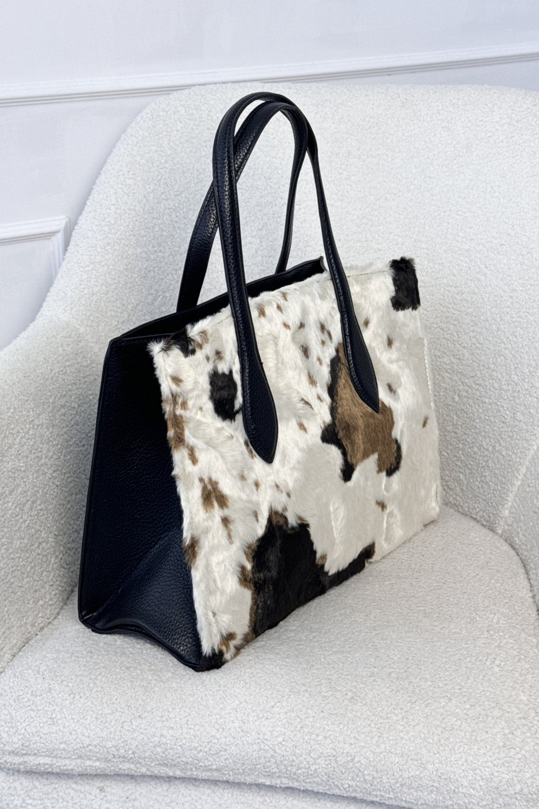 Tote com pêlo padrão de vaca - lavishiochicMalalavishiochic
