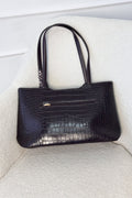 Tote com textura de crocodilo e lenço decorativo - lavishiochicMalalavishiochic