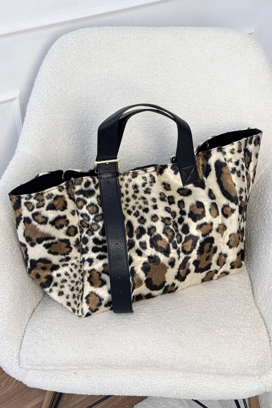 Tote de pêlo com padrão de leopardo - lavishiochicMalalavishiochic