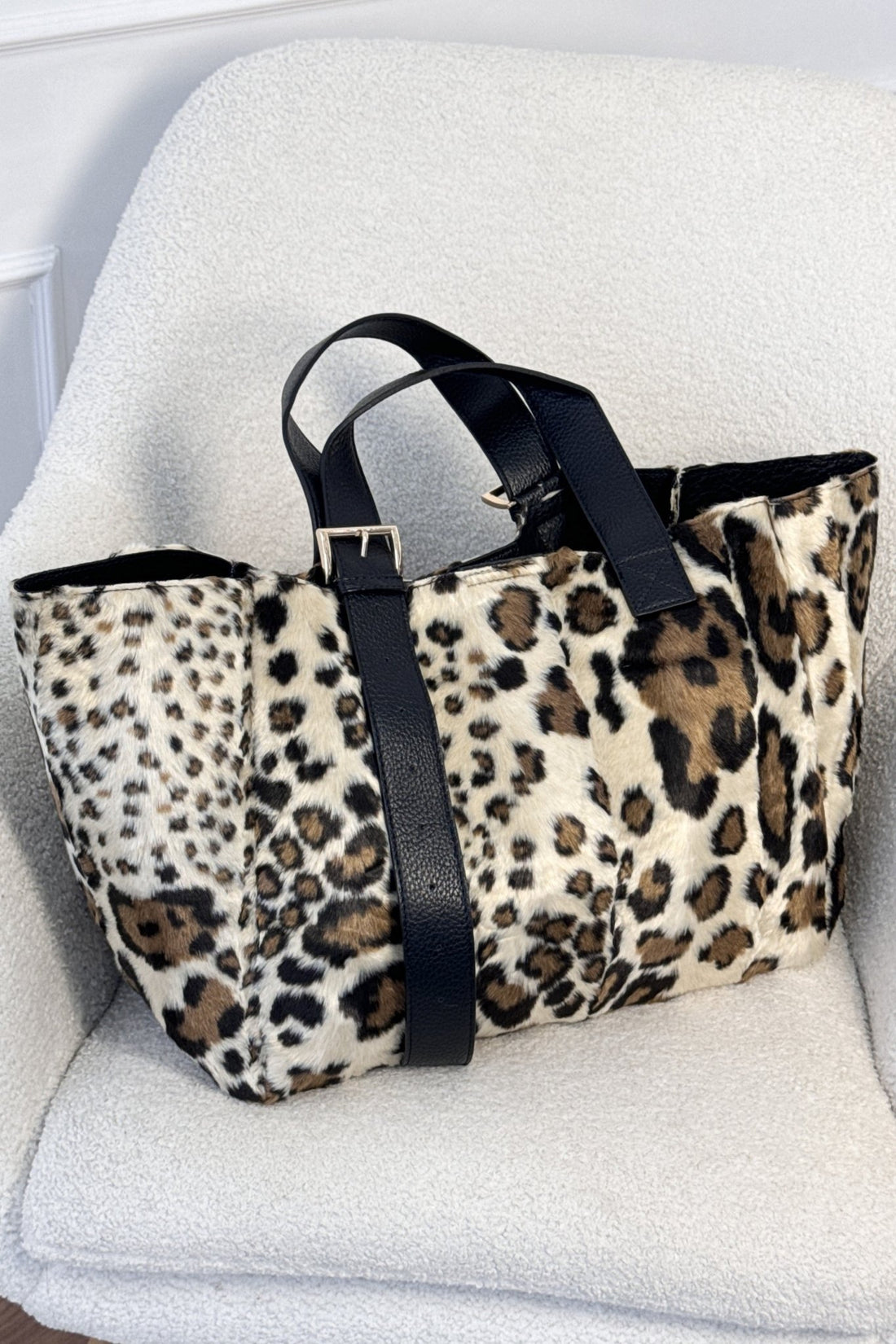Tote de pêlo com padrão de leopardo - lavishiochicMalalavishiochic