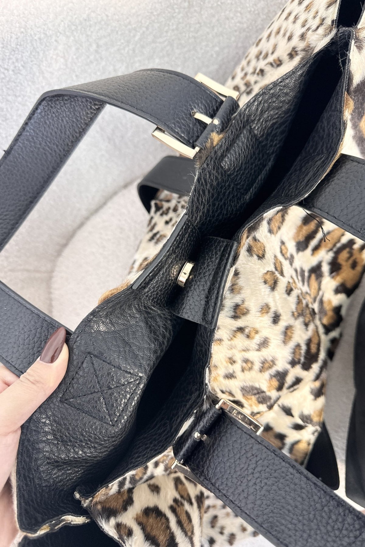 Tote de pêlo com padrão de leopardo - lavishiochicMalalavishiochic