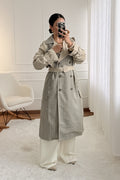 Trench coat axadrezado DROLE DE COPINE - lavishiochiccasacoDrole de copine Paris