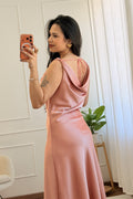 Vestido alça com detalhe de metal e costas amarrável - lavishiochicvestidolavishiochic