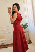 Vestido alça com detalhe de metal e costas amarrável - lavishiochicvestidolavishiochic