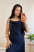 Vestido alça com detalhe de metal e costas amarrável - lavishiochicvestidolavishiochic