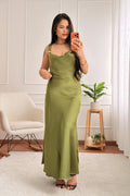 Vestido alça com detalhe de metal e costas amarrável - lavishiochicvestidolavishiochic