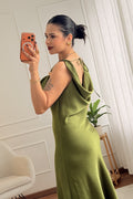 Vestido alça com detalhe de metal e costas amarrável - lavishiochicvestidolavishiochic