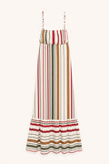 Vestido às riscas multicoloridas LUMINA - lavishiochicvestidolumina