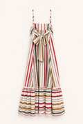 Vestido às riscas multicoloridas LUMINA - lavishiochicvestidolumina