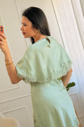 Vestido Assimétrico Acetinado com Renda - lavishiochicvestidolavishiochic