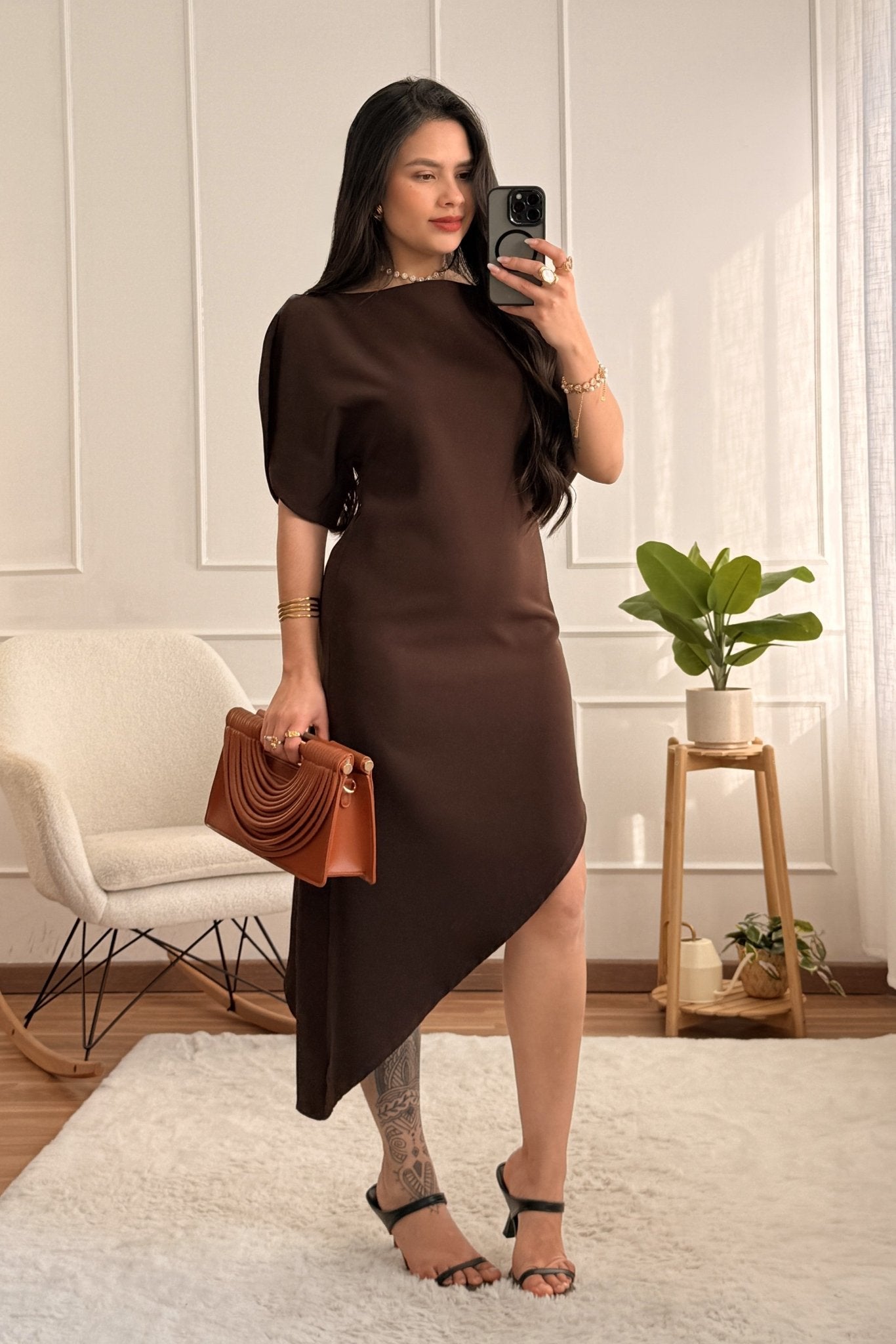 Vestido assimétrico elegante - lavishiochicvestidolavishiochic