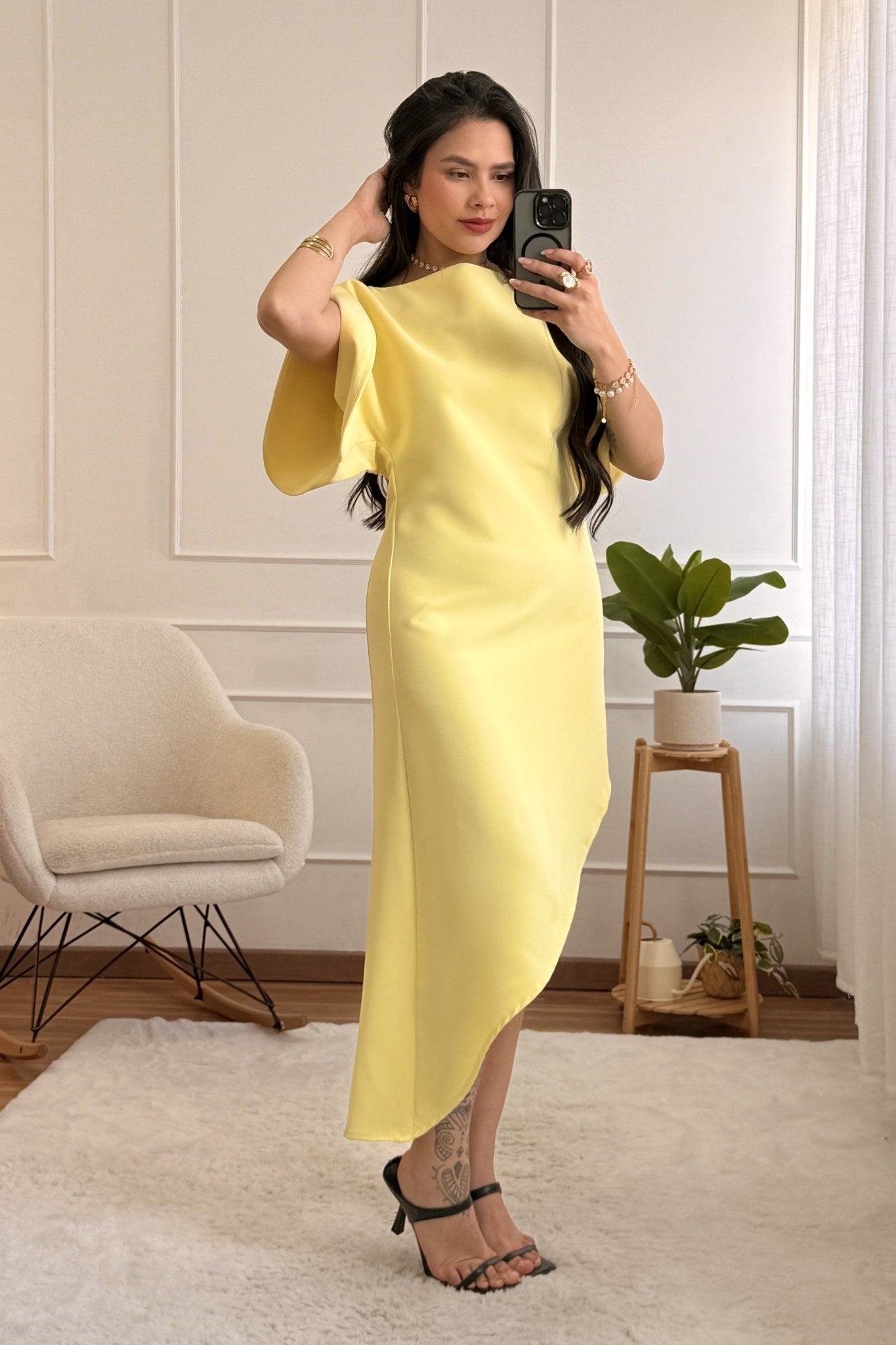 Vestido assimétrico elegante - lavishiochicvestidolavishiochic