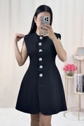 Vestido botões diamante MOCHY - lavishiochicvestidoMochy