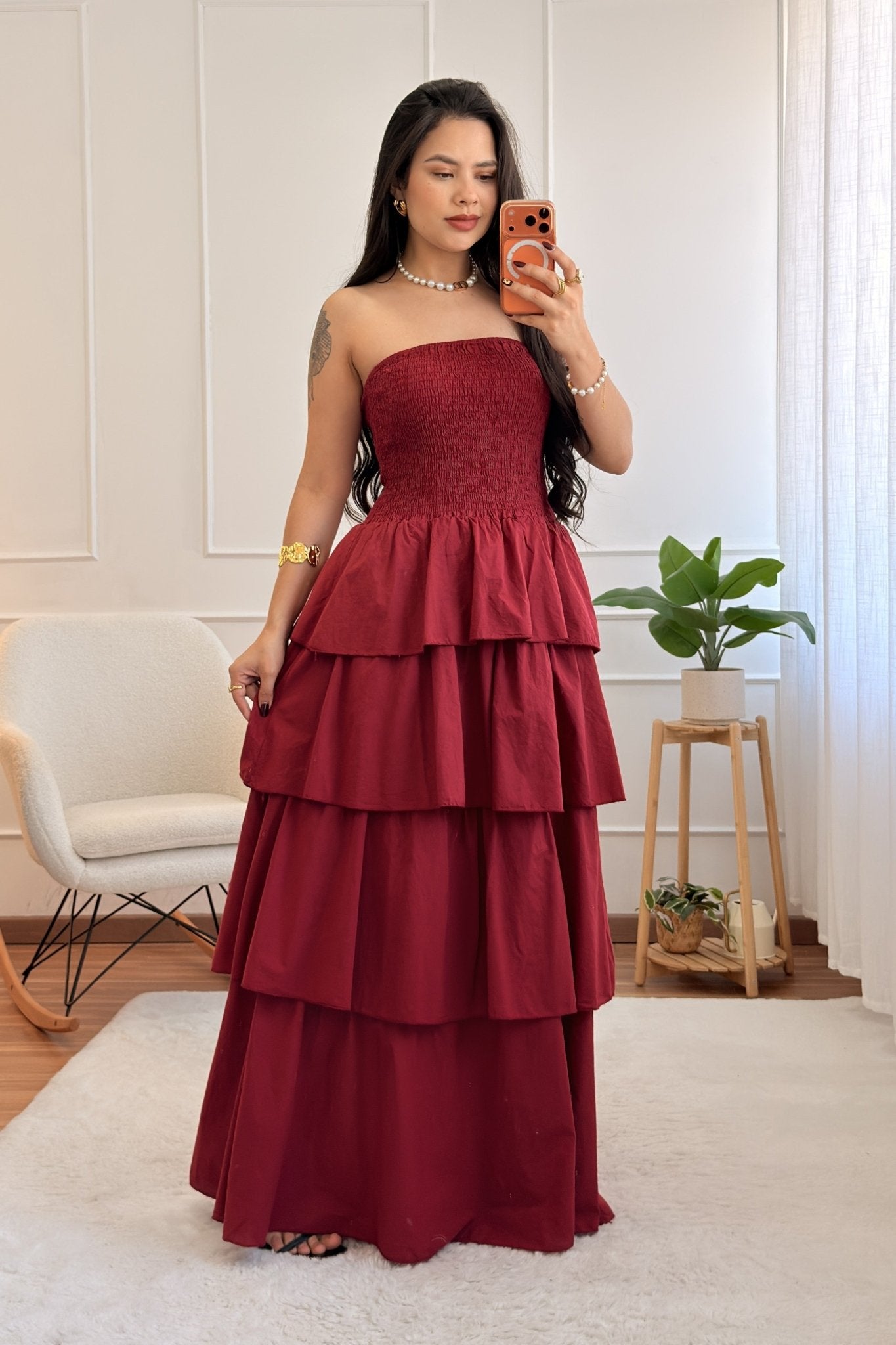 Vestido cai-cai em camadas - lavishiochicvestidolavishiochic