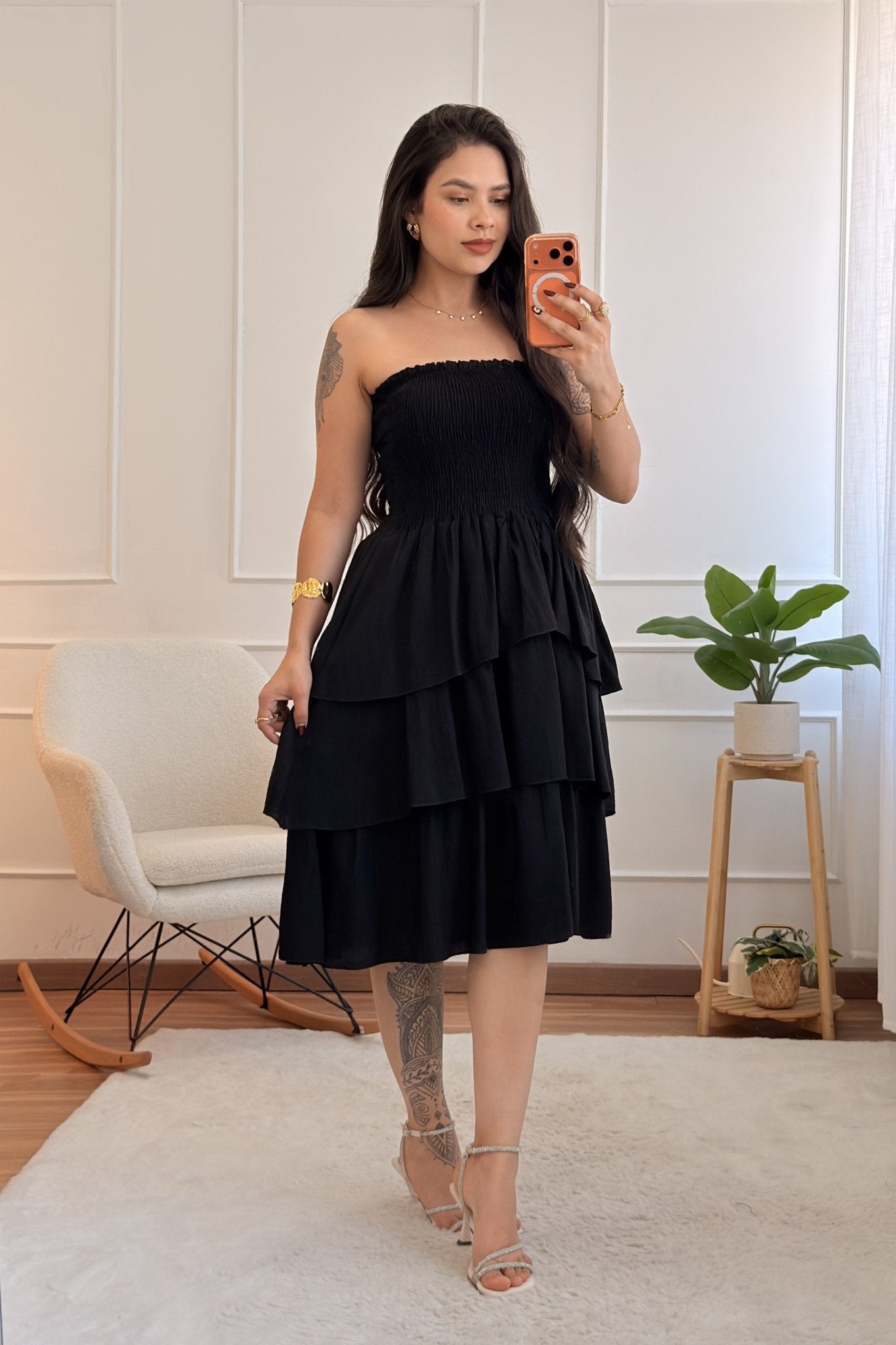 Vestido cai-cai em camadas - lavishiochicvestidolavishiochic