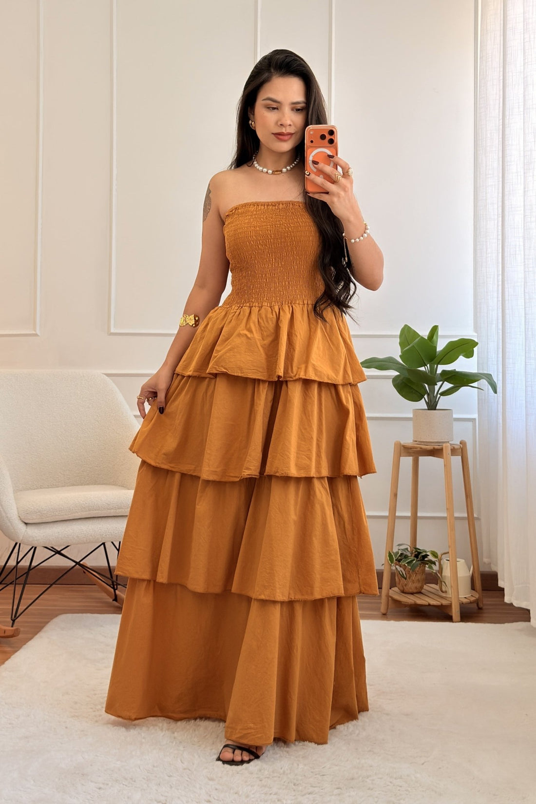 Vestido cai-cai em camadas - lavishiochicvestidolavishiochic