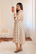 Vestido camiseiro com estampa de correntes - lavishiochicvestidolavishiochic