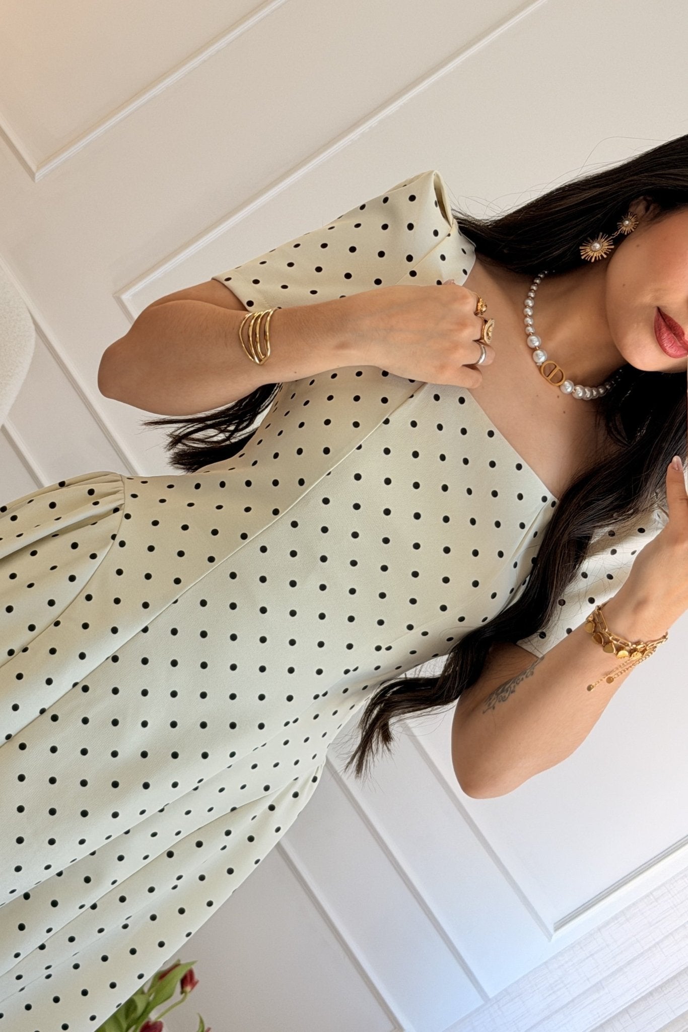 Vestido clássico de bolinhas - lavishiochicvestidolavishiochic