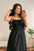 Vestido com alças ajustáveis e bordado inglês - lavishiochicvestidolavishiochic