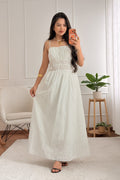 Vestido com alças ajustáveis e bordado inglês - lavishiochicvestidolavishiochic