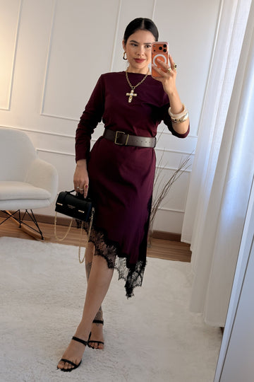 Vestido com barra em renda LUMINA - lavishiochicvestidolumina lavishiochic