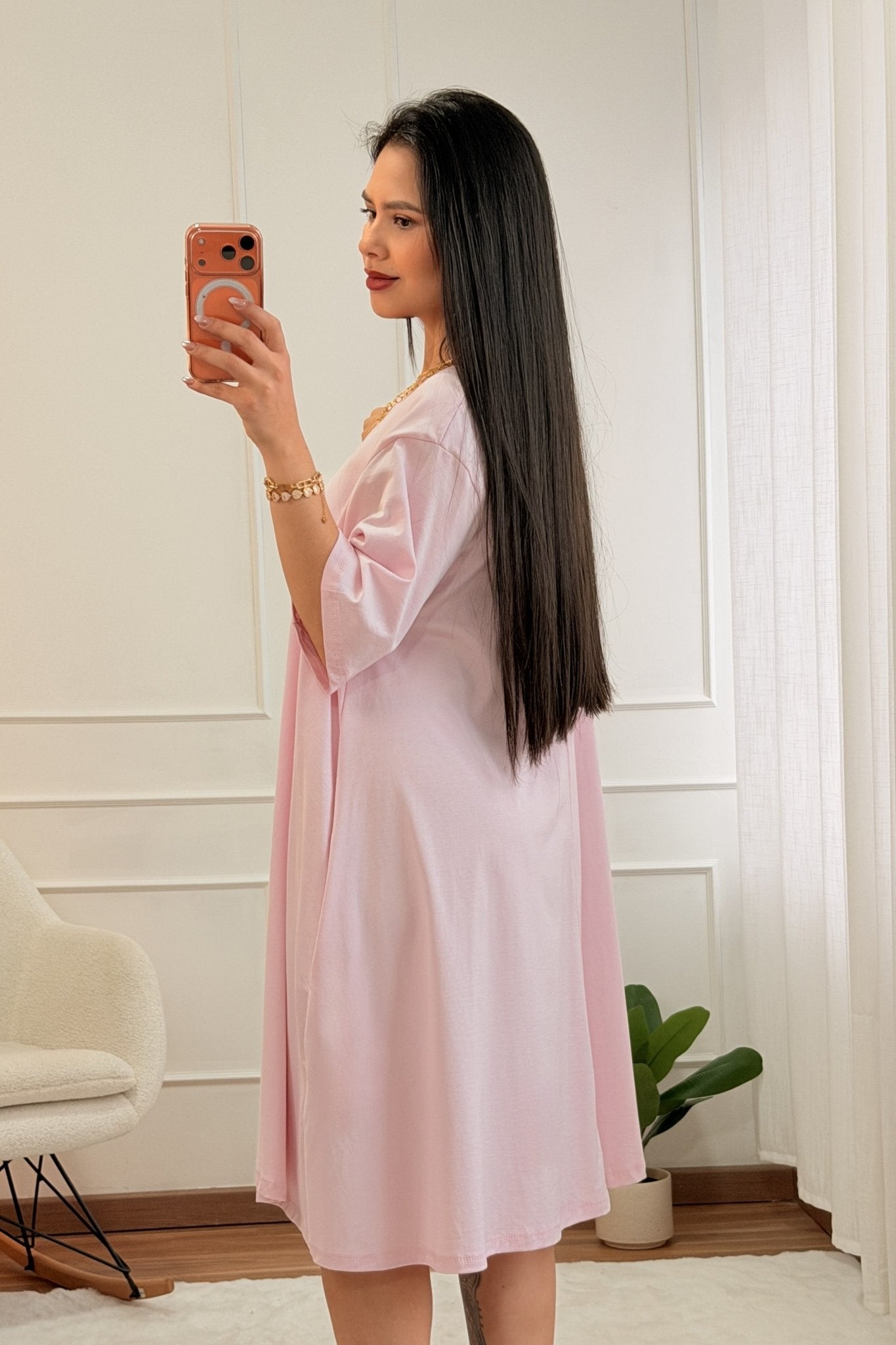 Vestido com bolsos laterais LUMINA - lavishiochicvestidolumina