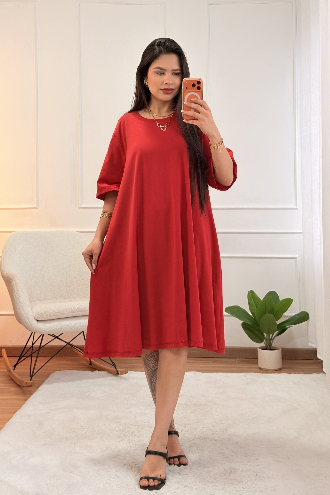 Vestido com bolsos laterais LUMINA - lavishiochicvestidolumina