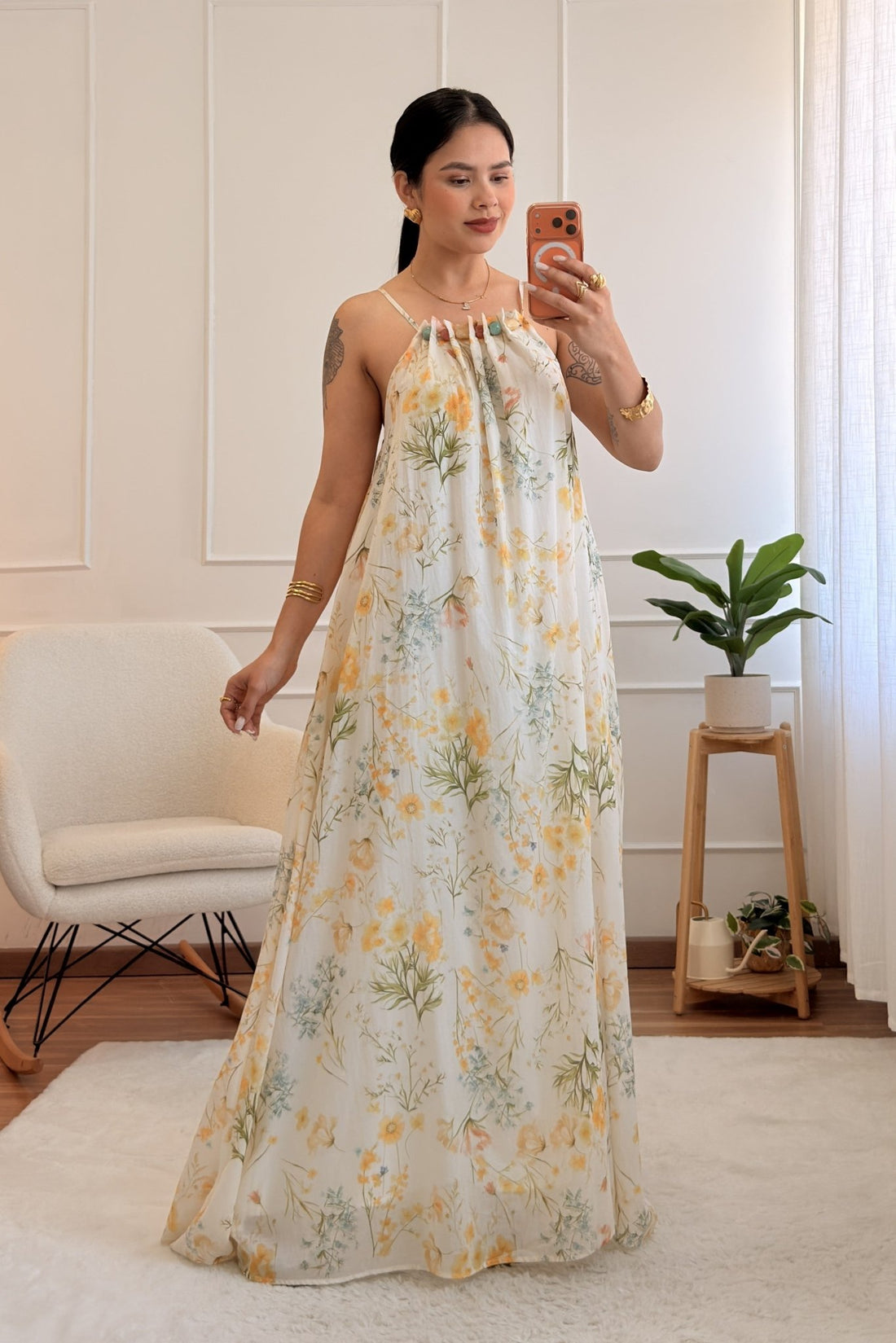 Vestido com estampado floral LUMINA - lavishiochicvestidolumina
