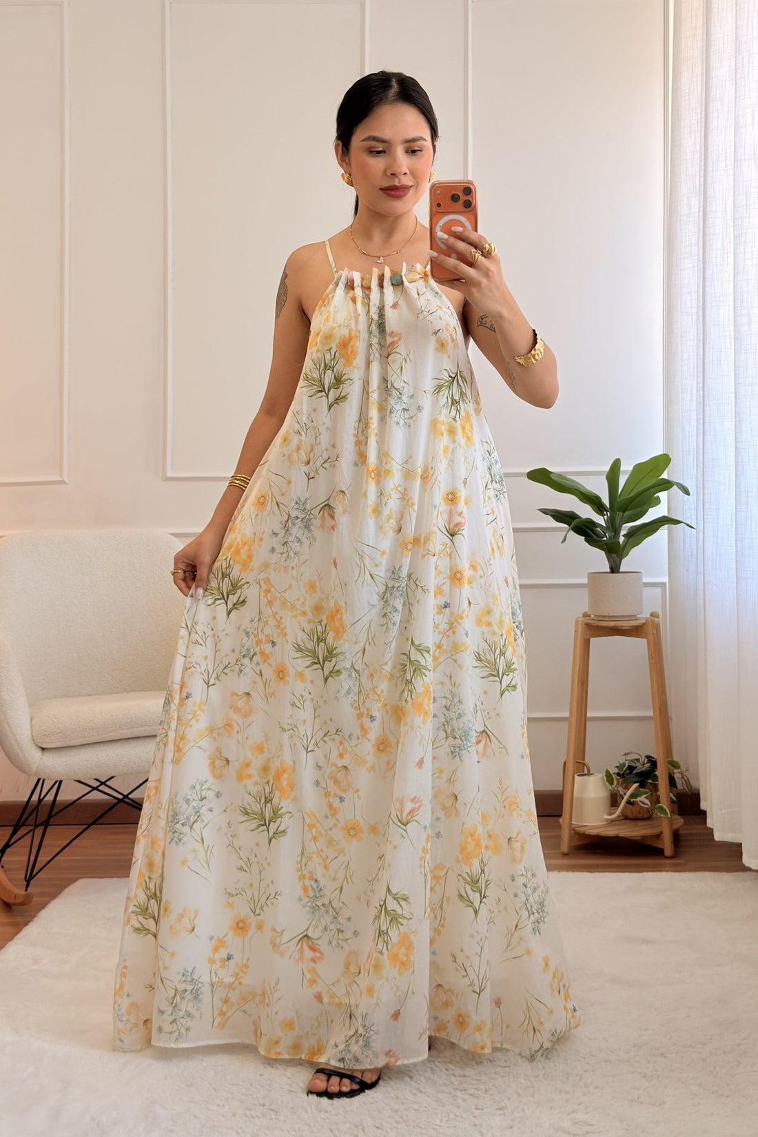 Vestido com estampado floral LUMINA - lavishiochicvestidolumina