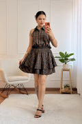 Vestido com padrão aos quadrados - IVIVI - lavishiochicvestidoIVIVI