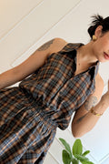 Vestido com padrão aos quadrados - IVIVI - lavishiochicvestidoIVIVI