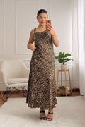 Vestido comprido animal print - lavishiochicvestidolavishiochic